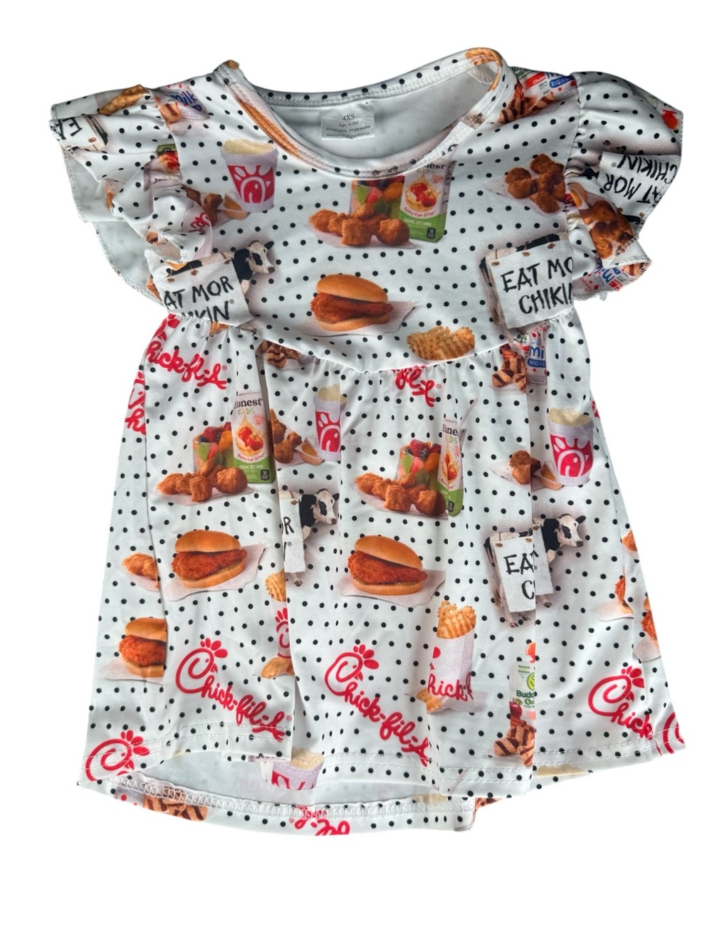 Chic-fil-a dress 0-3 months but very OVERSIZED